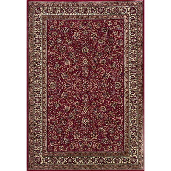 Oriental Weavers Ariana Area Rug 113R3 Red Global Border 6' 7" x 9' 6" Rectangle