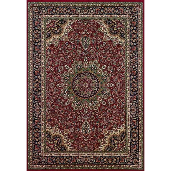 Oriental Weavers Ariana Area Rug 116R3 Red Medallion Border 6' x 6' Round
