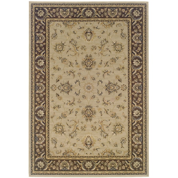 Sphinx Ariana Area Rug 2153D Traditional Blue Vines Bordered 5' 3" x 7' 9" Rectangle