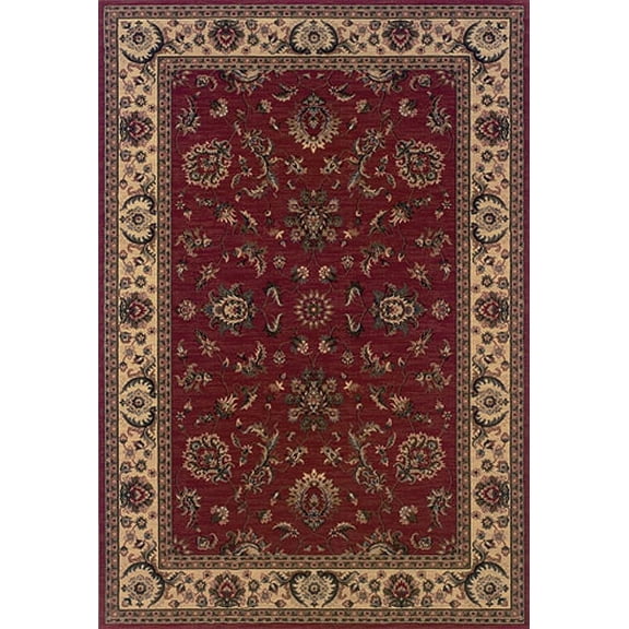 Oriental Weavers Ariana Area Rug 311C3 Red Global Vines 4' x 6' Rectangle