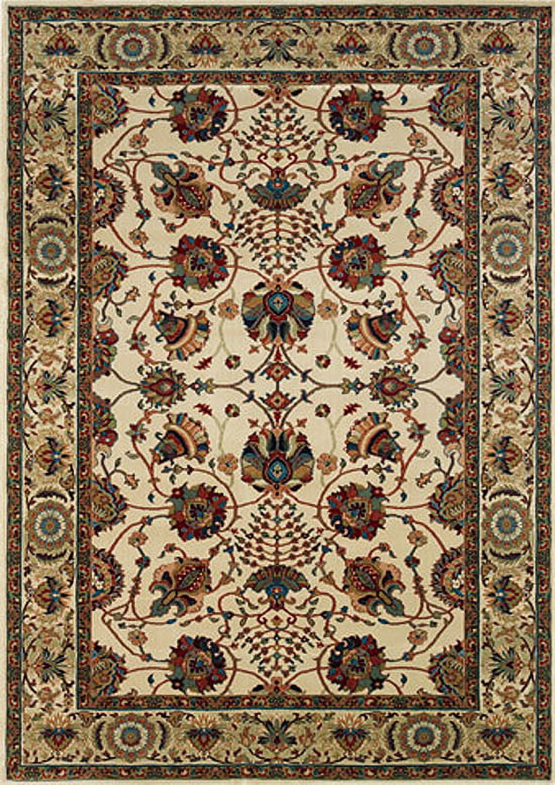 Ivory Hand-knotted Synthetic Oriental Rectangular Rug
