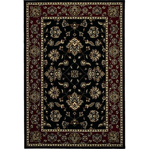 Oriental Weavers Ariana Area Rug 623M3 Black Global Vines 5' 3" x 7' 9" Rectangle