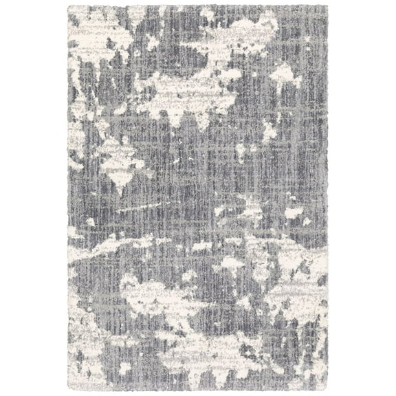 Oriental Weavers Aspen Area Rug 003H9 Shag Gray Faded Shaded 6' 7" x 9' 6" Rectangle