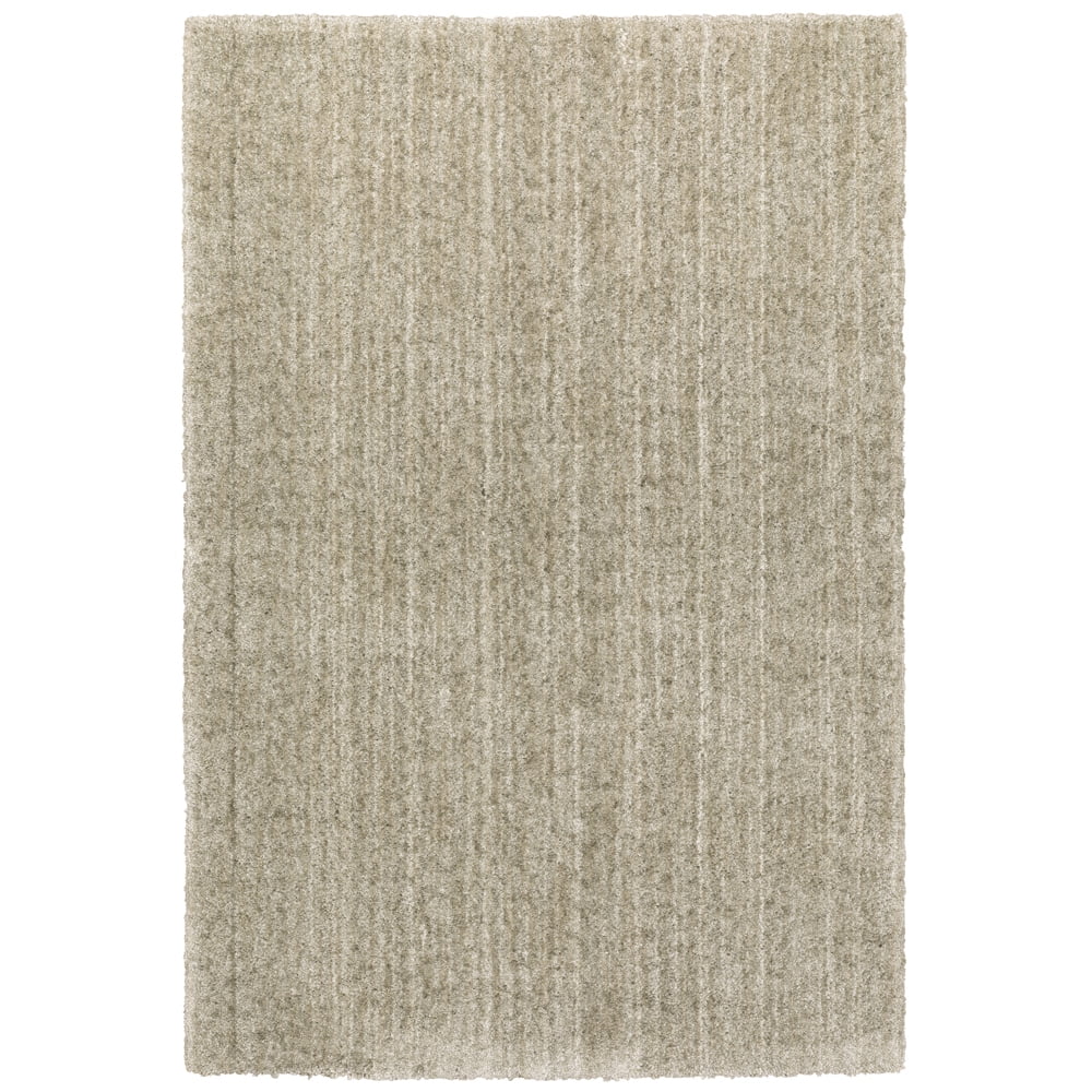 Aspen Gray Shag Synthetic Area Rug 3'10" x 5'5"