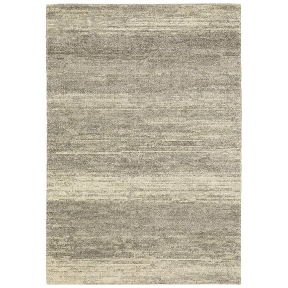 Oriental Weavers Astor Area Rug 5572E Gray Rows Banded 3' 10" x 5' 5" Rectangle