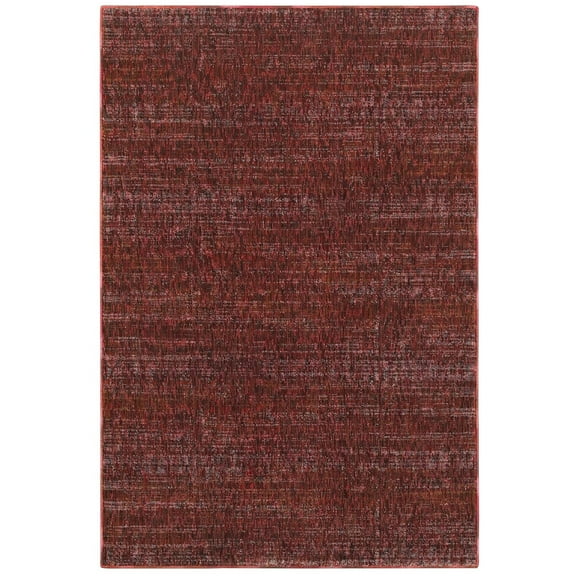 Oriental Weavers Atlas Area Rug 8033K Red Single Color Achromatic 2' 3" x 8' Rectangle