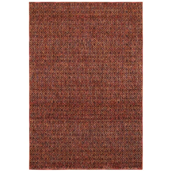 Oriental Weavers Atlas Area Rug 8048K Red Single-Color Vibrant 1' 10" x 3' 2" Rectangle