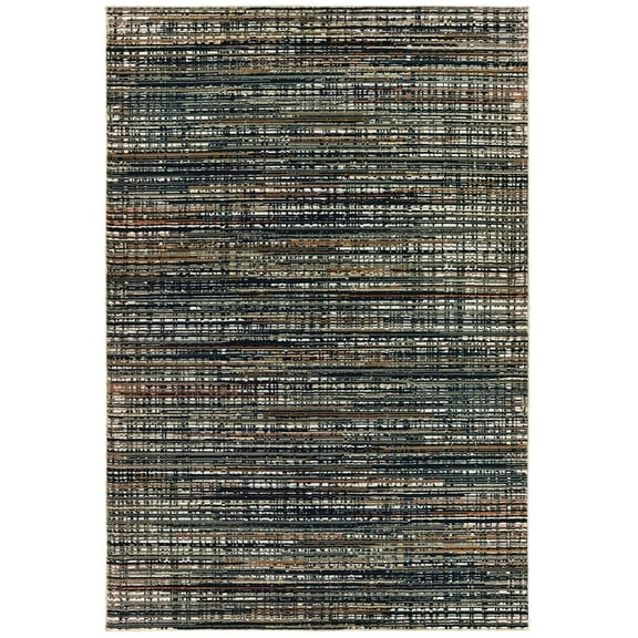 Oriental Weavers Bowen Area Rug 1332H Black Faded Abstract 2' 3" x 7' 6" Rectangle