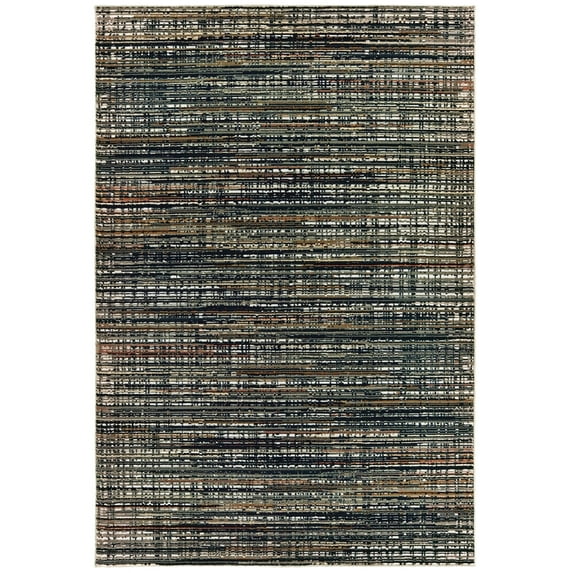 Oriental Weavers Bowen Area Rug 1332H Black Faded Abstract 5' 3" x 7' 6" Rectangle