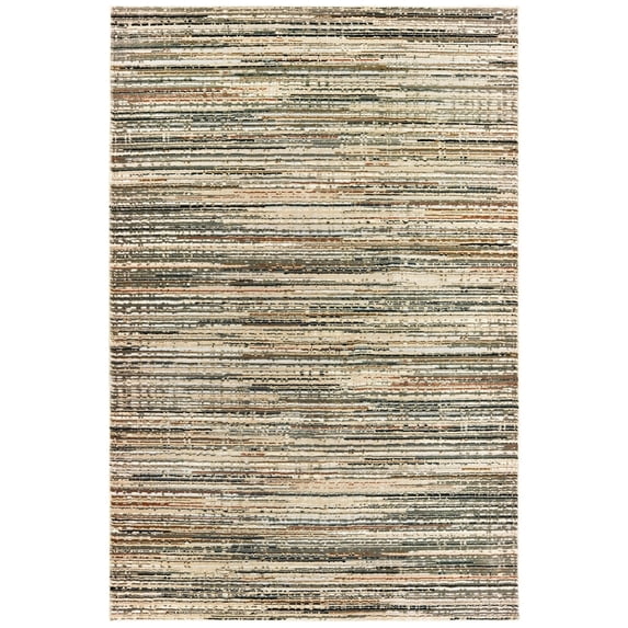 Oriental Weavers Bowen Area Rug 1332J Casual Ivory Lines Banded