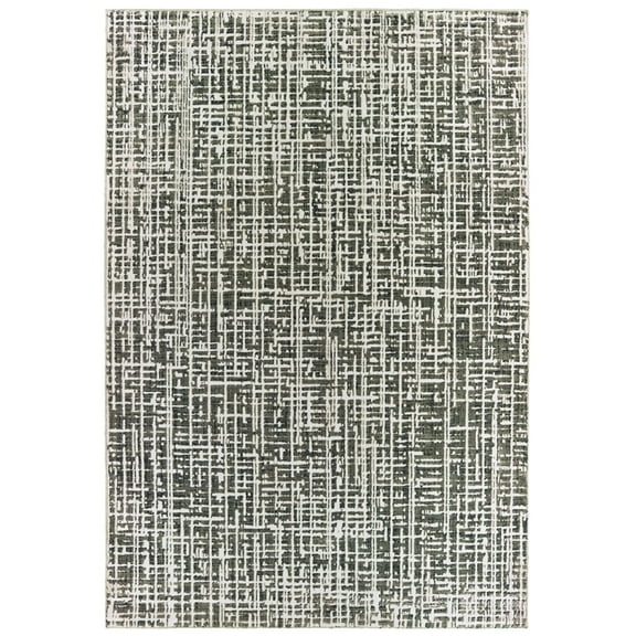 Oriental Weavers Bowen Area Rug 2066W Gray Banded Rows 2' 3" x 7' 6" Rectangle