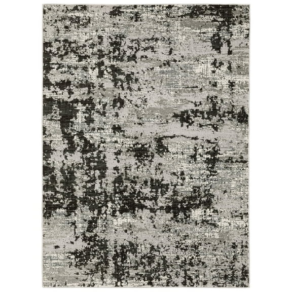 Oriental Weavers Caravan Area Rug 4153Q Gray Stained Bleached 3' 3" x 5' Rectangle