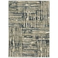 thumbnail image 1 of Oriental Weavers Carson Area Rug 0745C Blue Lines Blocks 5' 3" x 7' 3" Rectangle, 1 of 8