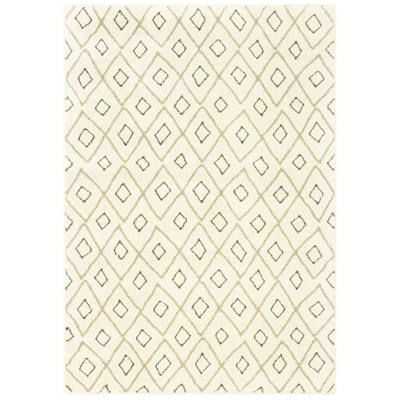 Oriental Weavers Carson Area Rug 3943G Ivory Drawn Diamonds 2' 3" x 7' 6" Rectangle