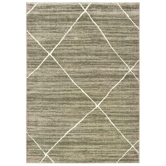 Oriental Weavers Carson Area Rug 9661A Grey Solid Striped 2' 3" x 7' 6" Rectangle