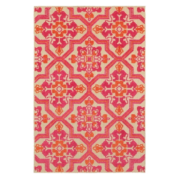 Oriental Weavers Cayman Area Rug 2541V Sand Corners Curves 1' 10" x 3' 3" Rectangle