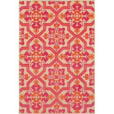 Oriental Weavers Cayman Area Rug 2541V Sand Corners Curves 5' 3" x 7' 6" Rectangle
