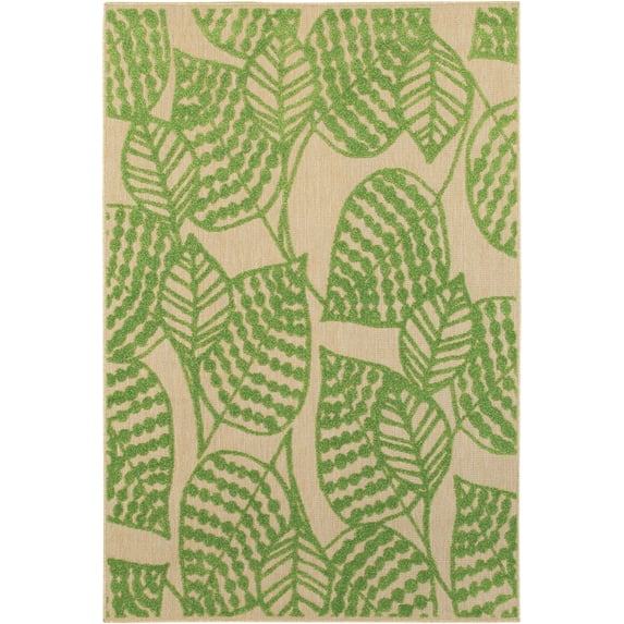 Oriental Weavers Cayman Area Rug 566F9 Sand Leaves Vines 3' 10" x 5' 5" Rectangle