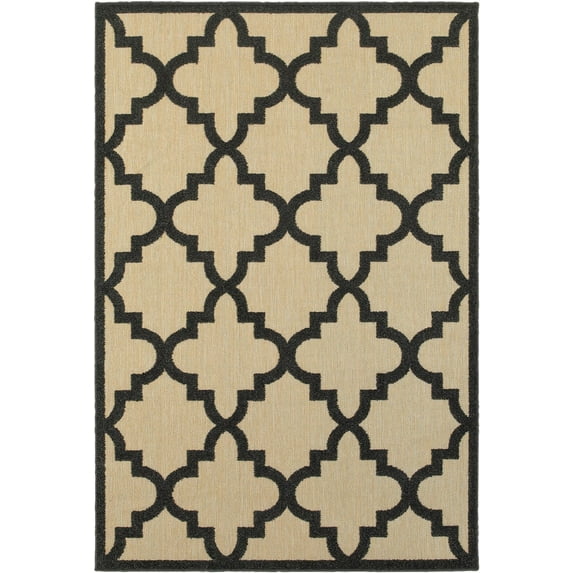 Oriental Weavers Cayman Area Rug 660N9 Sand Lattice Curves 1' 10" x 3' 3" Rectangle