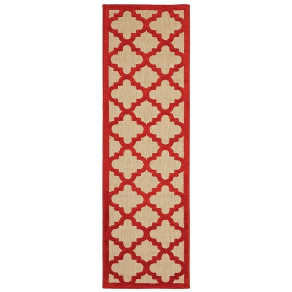 Oriental Weavers Cayman Area Rug 660R9 Sand Angled Curved 2' 3" x 7' 6" Rectangle