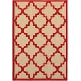 thumbnail image 1 of Oriental Weavers Cayman Indoor/Outdoor Rug - 660R9 - 5'3" x 7'6" - in Sand/ Red - Moroccan Lattice, Multi-Level Pile, Water, Stain and Fade Resistant, Hose Clean, Patio, Outdoor Living Rug, 1 of 3
