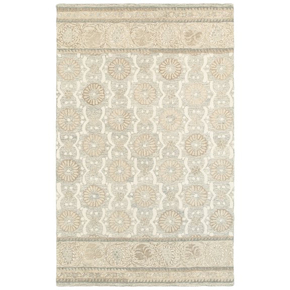 Oriental Weavers Craft Area Rug 93002 Ash Rings Circles 5' x 8' Rectangle