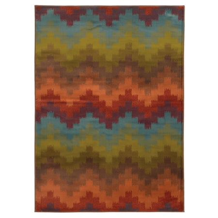 Sphinx Emerson Area Rug 4876B Casual Multi Chevron Blocks 10' x 13' Rectangle