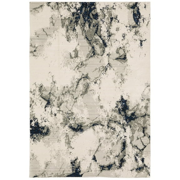Oriental Weavers Evolution Area Rug 0978A Ivory Smoke Waves 1' 10" x 3' 2" Rectangle
