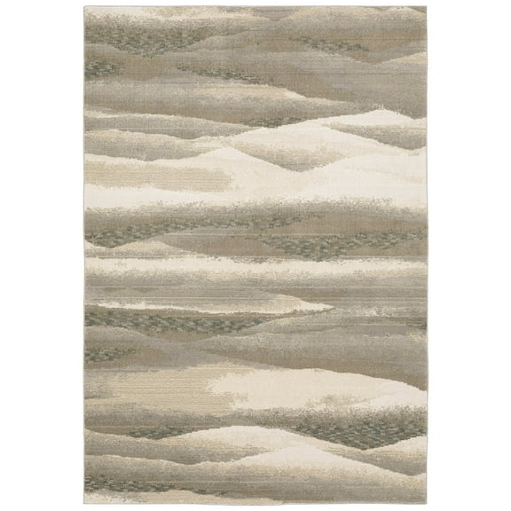Oriental Weavers Evolution Area Rug 0982C Beige Clouds Waves 1' 10" x 3' 2" Rectangle