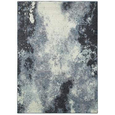 Oriental Weavers Evolution Area Rug 8000B Navy Faded Shaded 1' 10" x 3' 2" Rectangle