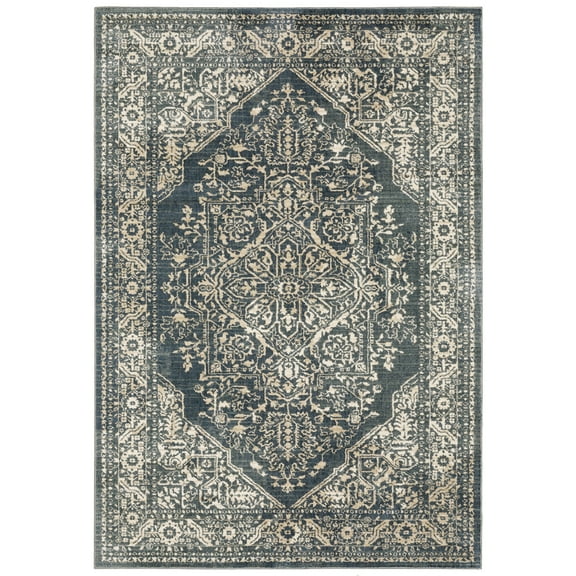 Oriental Weavers Fiona 5560A Blue/ Beige 9'10" X 12'10" Indoor Area Rug