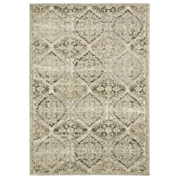 Oriental Weavers Florence Area Rug 270H6 Ivory Curls Teardrops 2' 3" x 7' 6" Rectangle