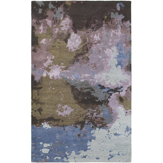 Sphinx Galaxy Area Rug 21901 Blue Faded Splotches 2' 6" x 8' Rectangle
