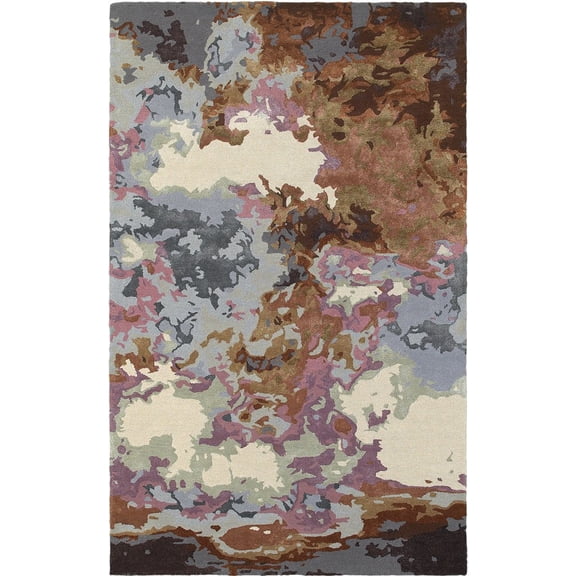 Galaxy 21905 Blue and Brown Area Rug 2' 6" X 8' 0"