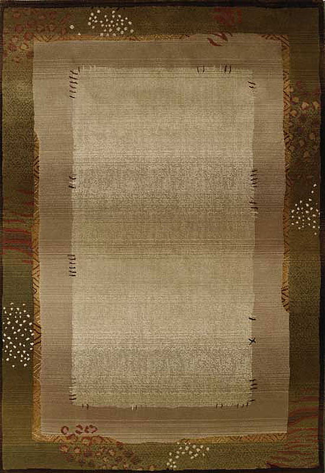 Generations Green and Beige 9' x 12' Synthetic Area Rug