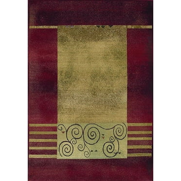 Sphinx Generations Area Rug 213R1 Red Border Swirls 9' 9" x 12' 2" Rectangle
