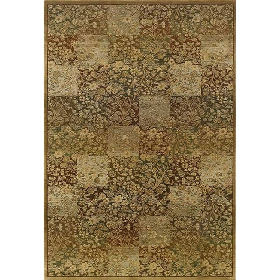 Sphinx Generations Area Rug 3435Y Green Blocks Squares 8' x 8' Square
