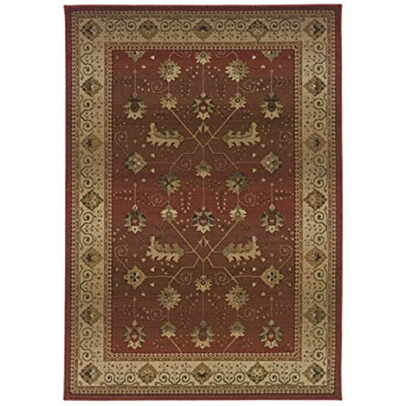Sphinx Genesis Area Rug 112P1 Red Persian Leaves