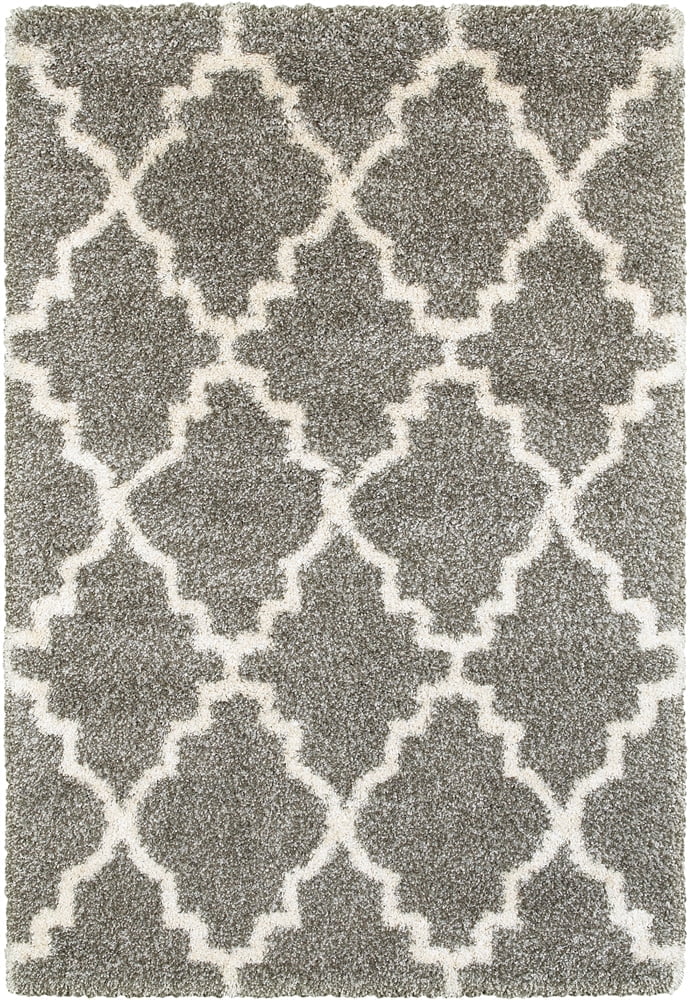 Oriental Weavers Henderson Shag Area Rug 092E9 Gray Angled Curves 2' 3 ...