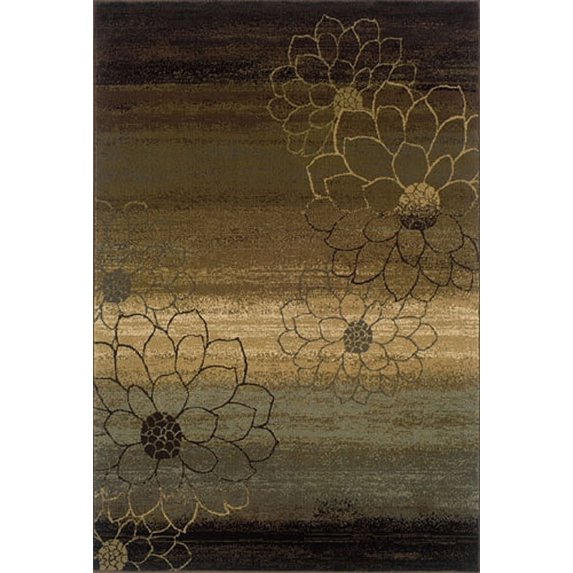 Oriental Weavers Hudson Area Rug 074A1 Brown Abstract Stripes 1' 10" x 7' 6" Rectangle
