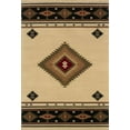thumbnail image 1 of Oriental Weavers Hudson Area Rug - 087I1 - 5'3" x 7'6" - in Beige/ Green - Southwestern Lodge Style, Stain Resistant, Family and Pet Friendly , Bedroom, Office Rug, 1 of 2