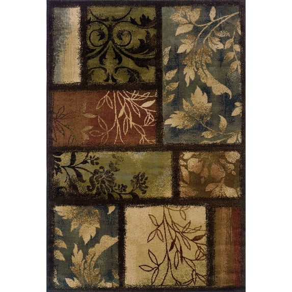 Oriental Weavers Hudson Area Rug 1699G Brown Geometric Squares 1'10" x 3' 3" Rectangle