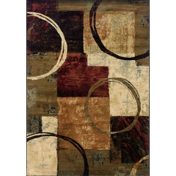 Oriental Weavers Hudson Area Rug - 2544B - 1'10" x 7'6" - in Brown/ Black - Modern Style, Stain Resistant, Family and Pet Friendly , Entryway, Hallway Runner Rug