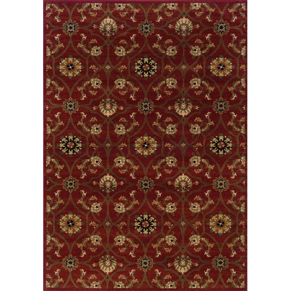 Sphinx Hudson Area Rug 3299A Red Flowers Floral