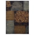 thumbnail image 1 of Oriental Weavers Hudson Area Rug 4878B Casual Blue Squares Damask 3' 10" x 5' 5" Rectangle, 1 of 2