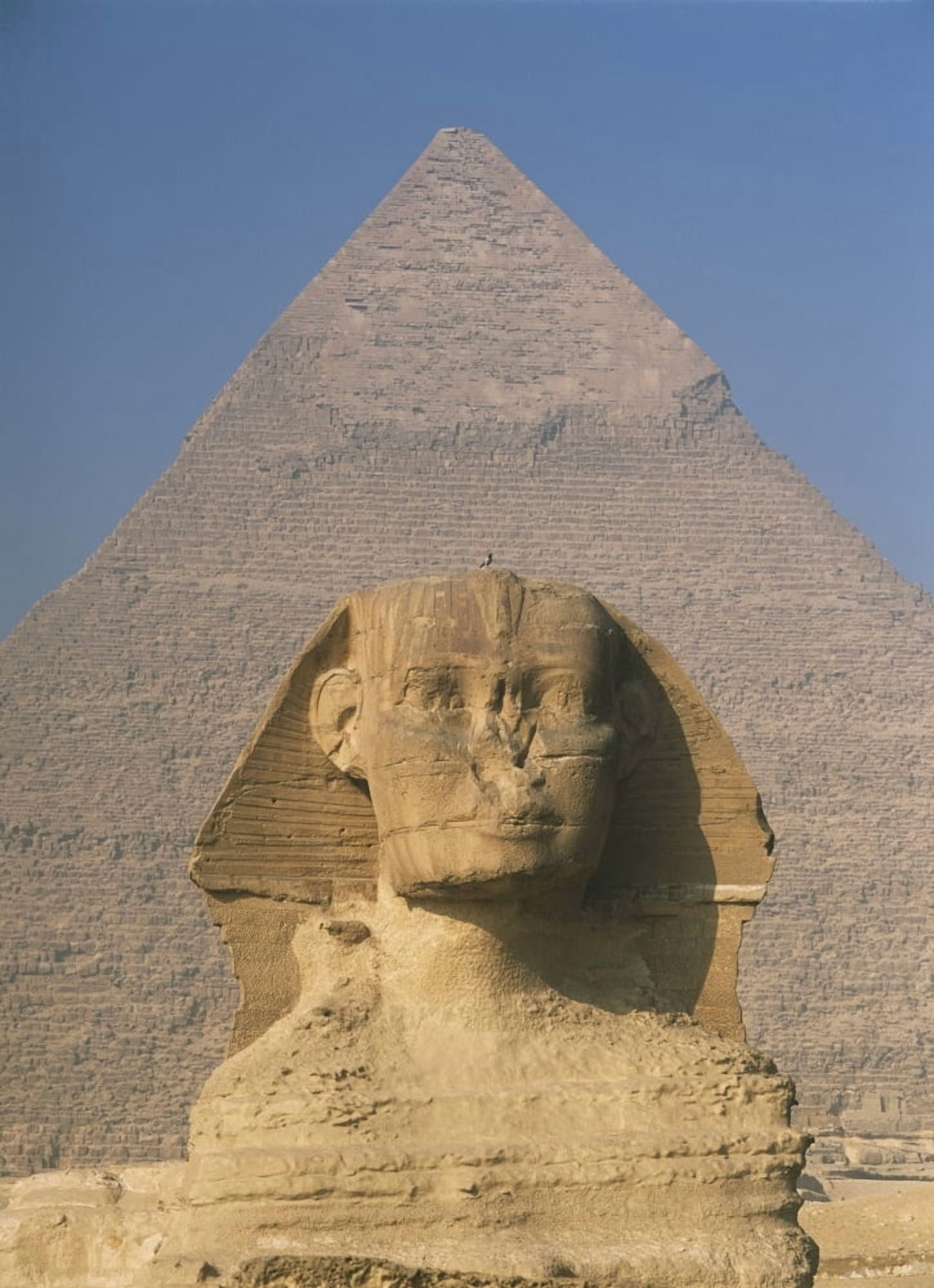 Sphinx In Front Of Great Pyramid Of Chephren Canvas Art - Ian Cumming Design Pics (26 x 36)