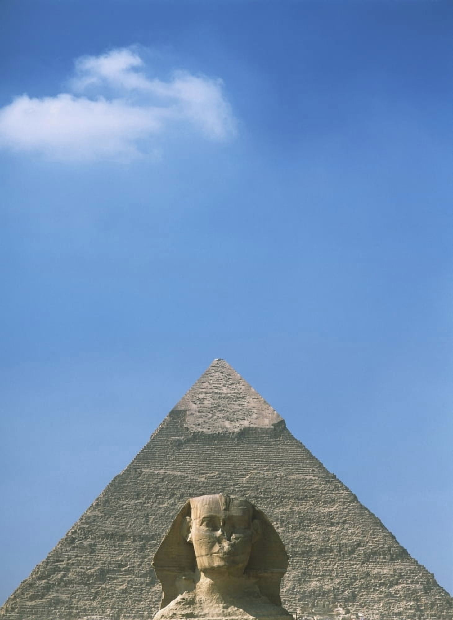 Sphinx In Front Of Pyramid Of Chephren Canvas Art - Ian Cumming Design Pics (13 x 18)