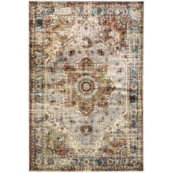 Sphinx Juliette Area Rug 205000 Traditional Grey Vintage Faded 9' 10" x 12' 10" Rectangle