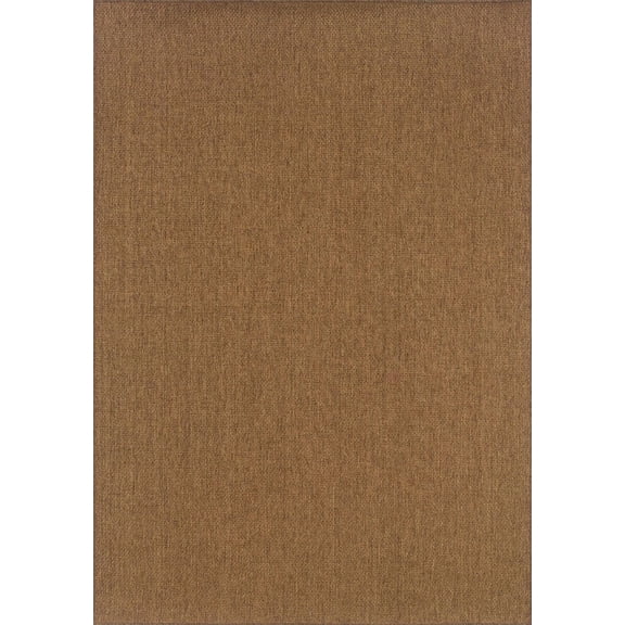 Oriental Weavers Karavia Indoor/Outdoor Area Rug 2061N Tan Solid Woven 2' 3" x 7' 6" Rectangle