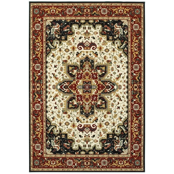 Oriental Weavers Kashan Area Rug 096W1 Red Vines Petals 3' 10" x 5' 5" Rectangle